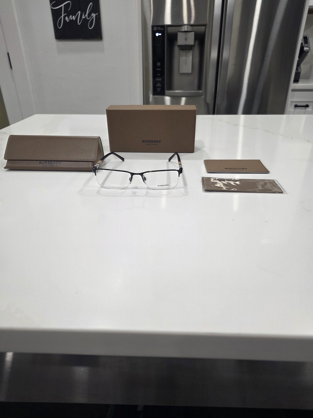 Burberry BE1282 Black Eyeglasses Frames 55 Designer Optical Glasses